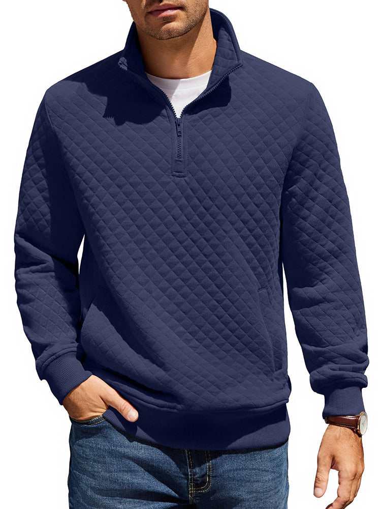 Sudadera Acolchada de Moda con Cremallera hasta el Cuello
