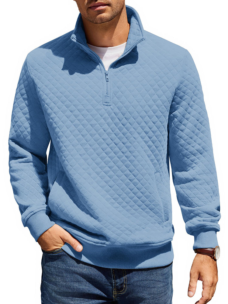 Sudadera Acolchada de Moda con Cremallera hasta el Cuello