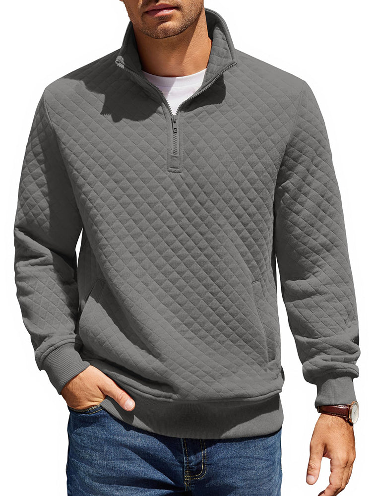 Sudadera Acolchada de Moda con Cremallera hasta el Cuello