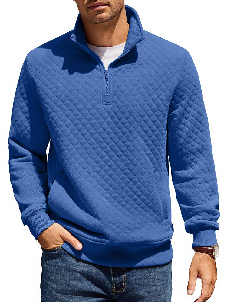Sudadera Acolchada de Moda con Cremallera hasta el Cuello