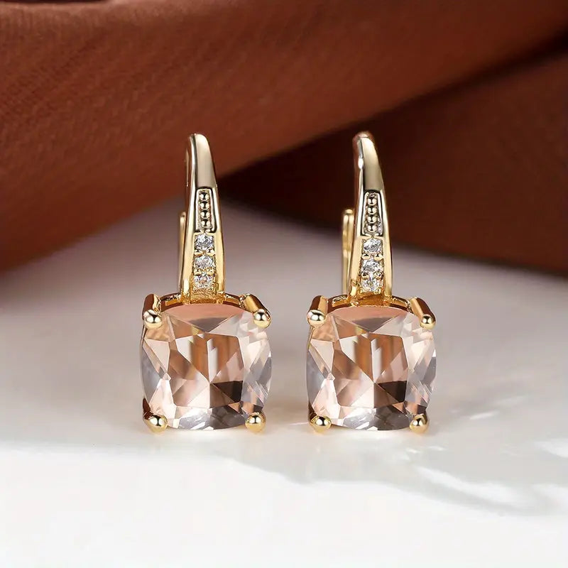 Mystic Piedra Aro Pendientes | Oro