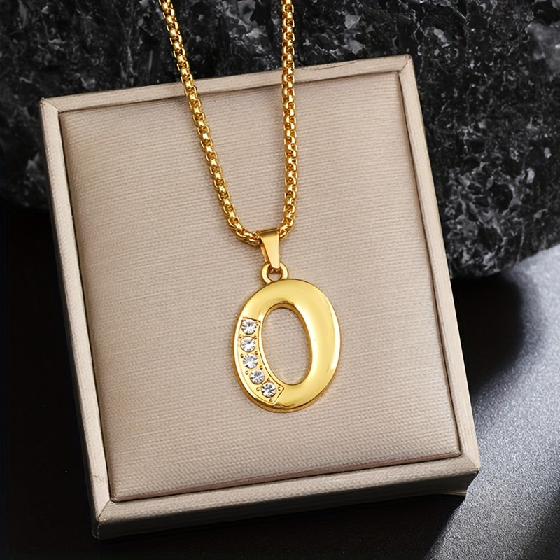 Cristal Accent Inicial Collar | Oro