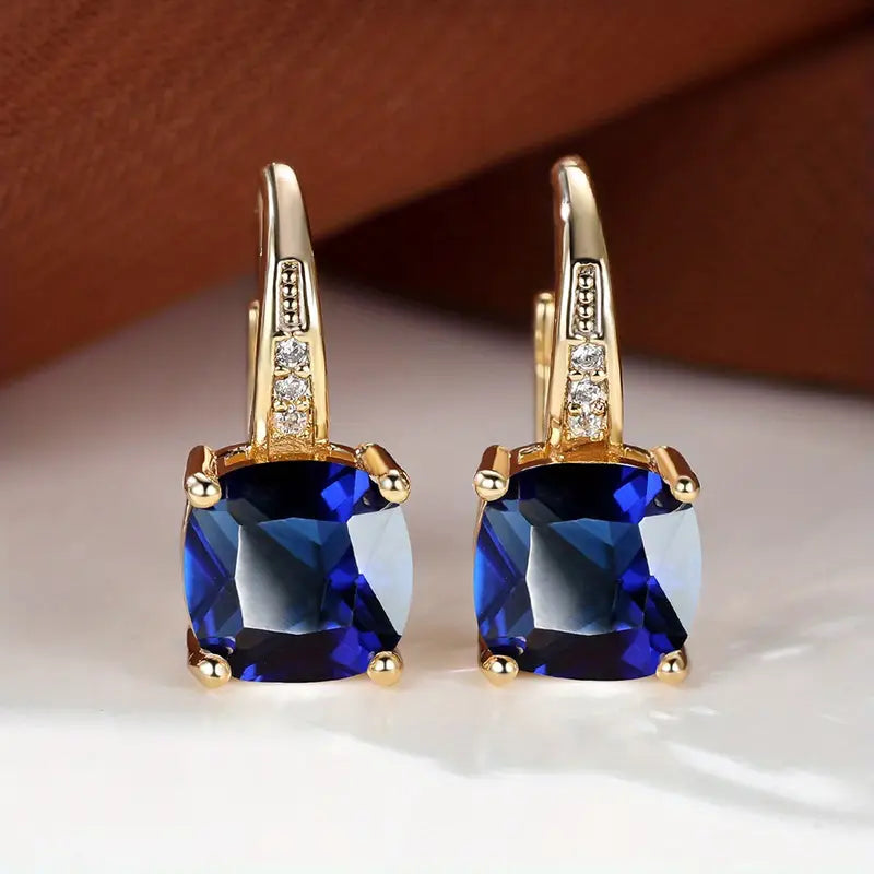 Mystic Piedra Aro Pendientes | Oro