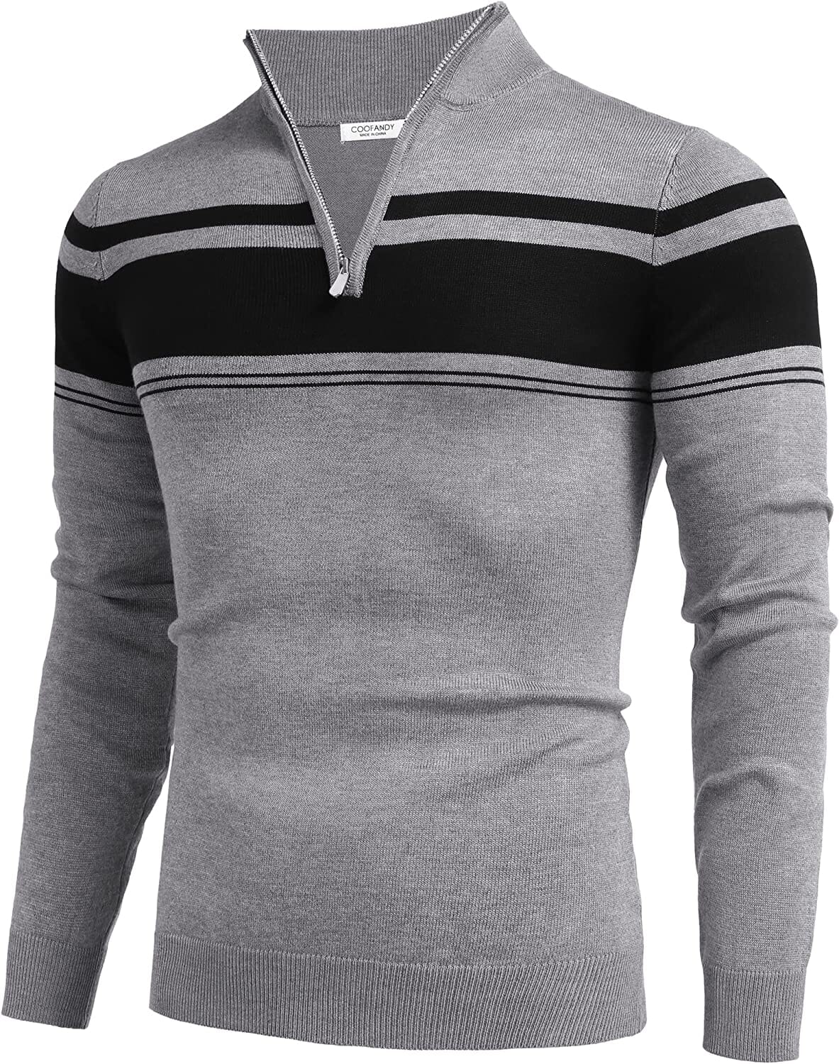 Jersey Ligero de Corte Ajustado con Cremallera