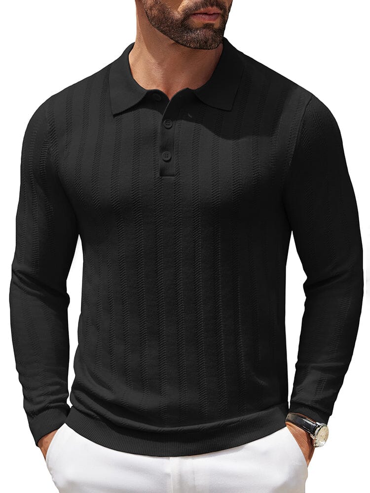 Camiseta Informale de Punto Elástico Acanalado