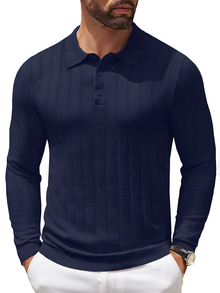 Camiseta Informale de Punto Elástico Acanalado