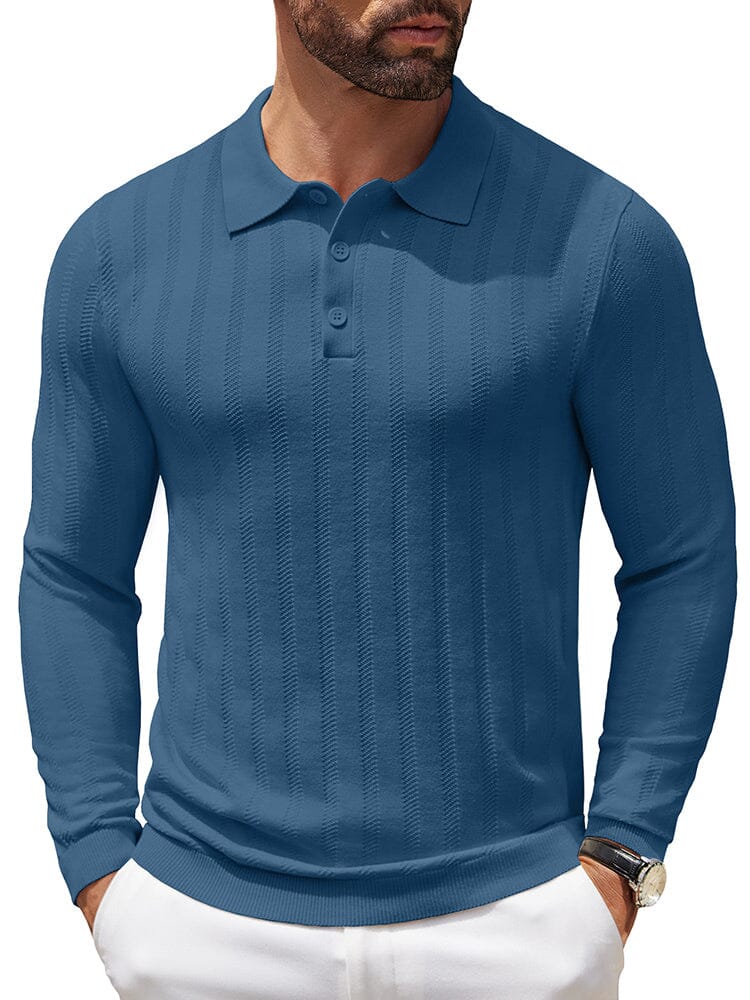 Camiseta Informale de Punto Elástico Acanalado