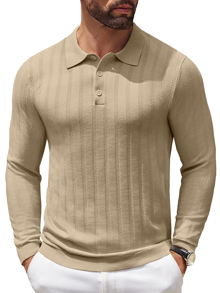 Camiseta Informale de Punto Elástico Acanalado