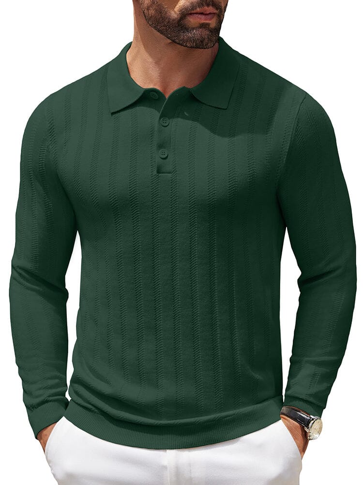 Camiseta Informale de Punto Elástico Acanalado
