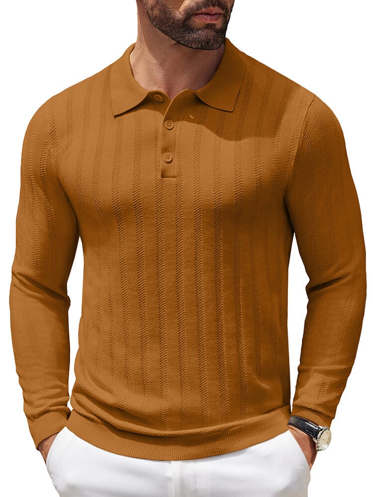 Camiseta Informale de Punto Elástico Acanalado