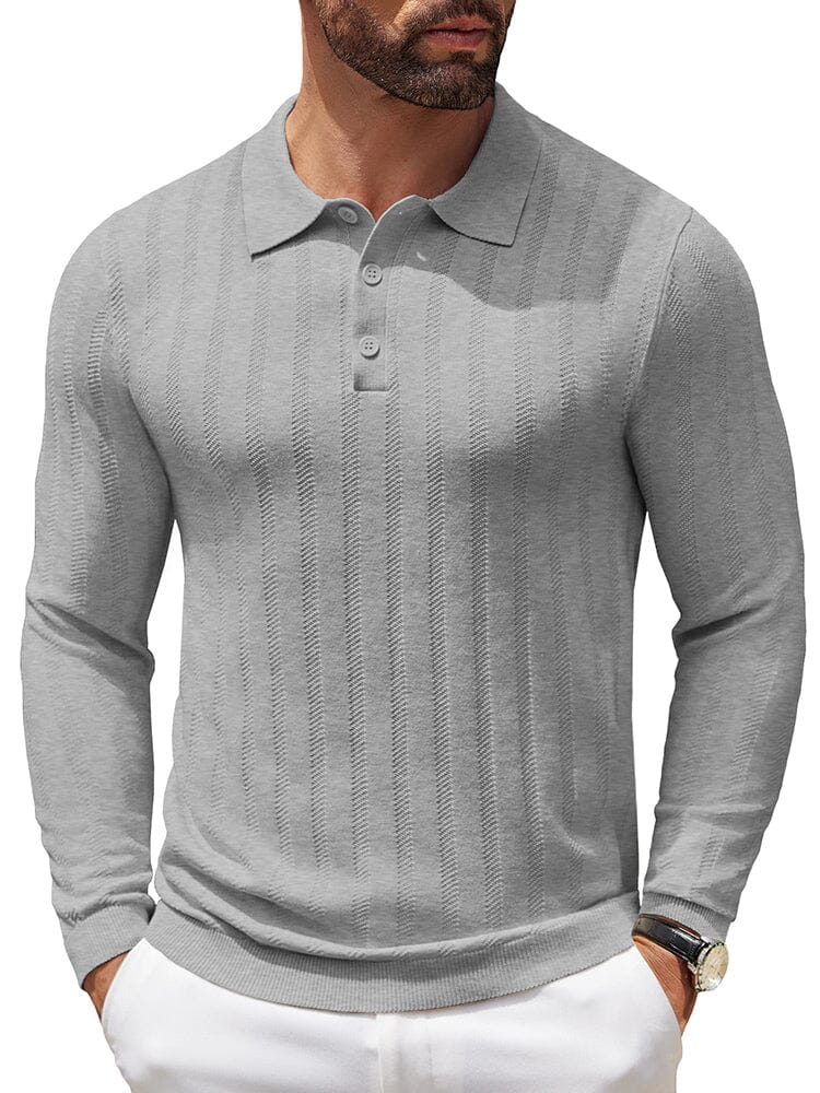 Camiseta Informale de Punto Elástico Acanalado