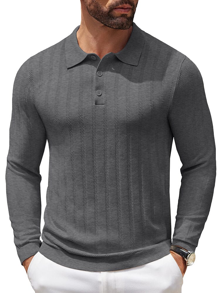 Camiseta Informale de Punto Elástico Acanalado