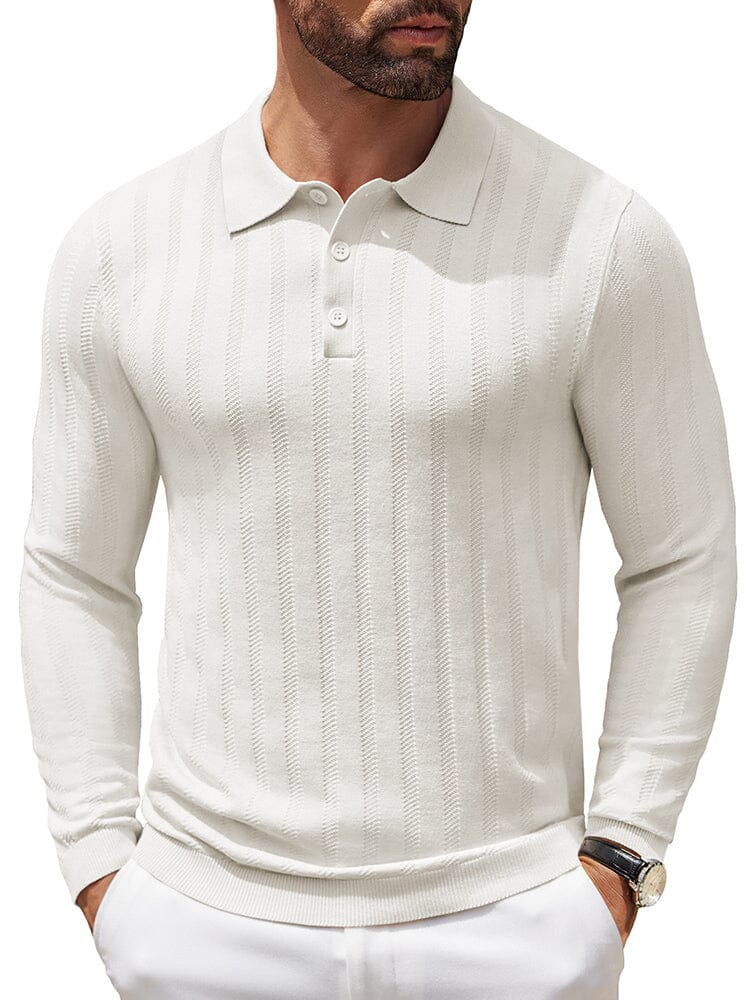 Camiseta Informale de Punto Elástico Acanalado