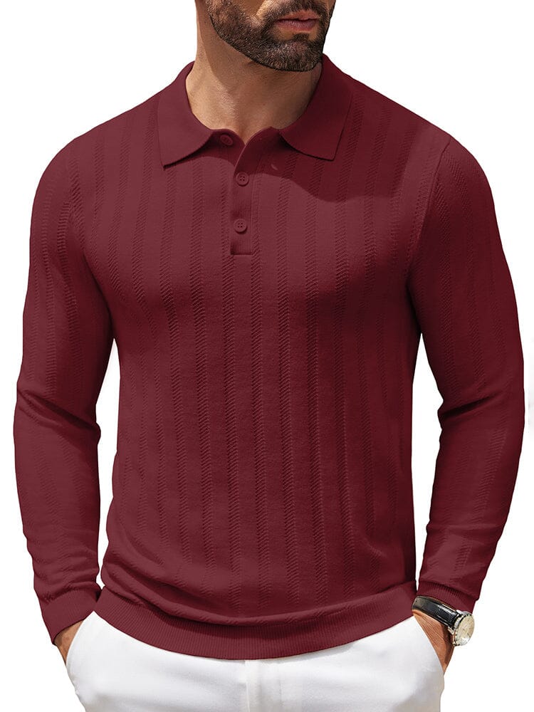 Camiseta Informale de Punto Elástico Acanalado