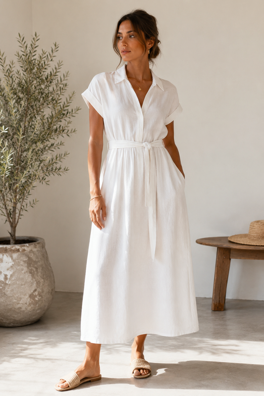 Vestido Lino Mediterráneo