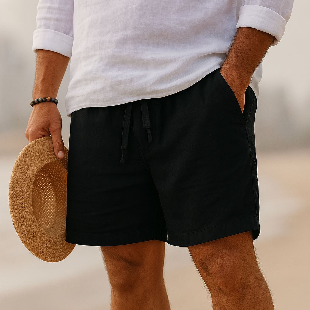 Varel | Pantaloncini eleganti in lino con vita elasticizzata