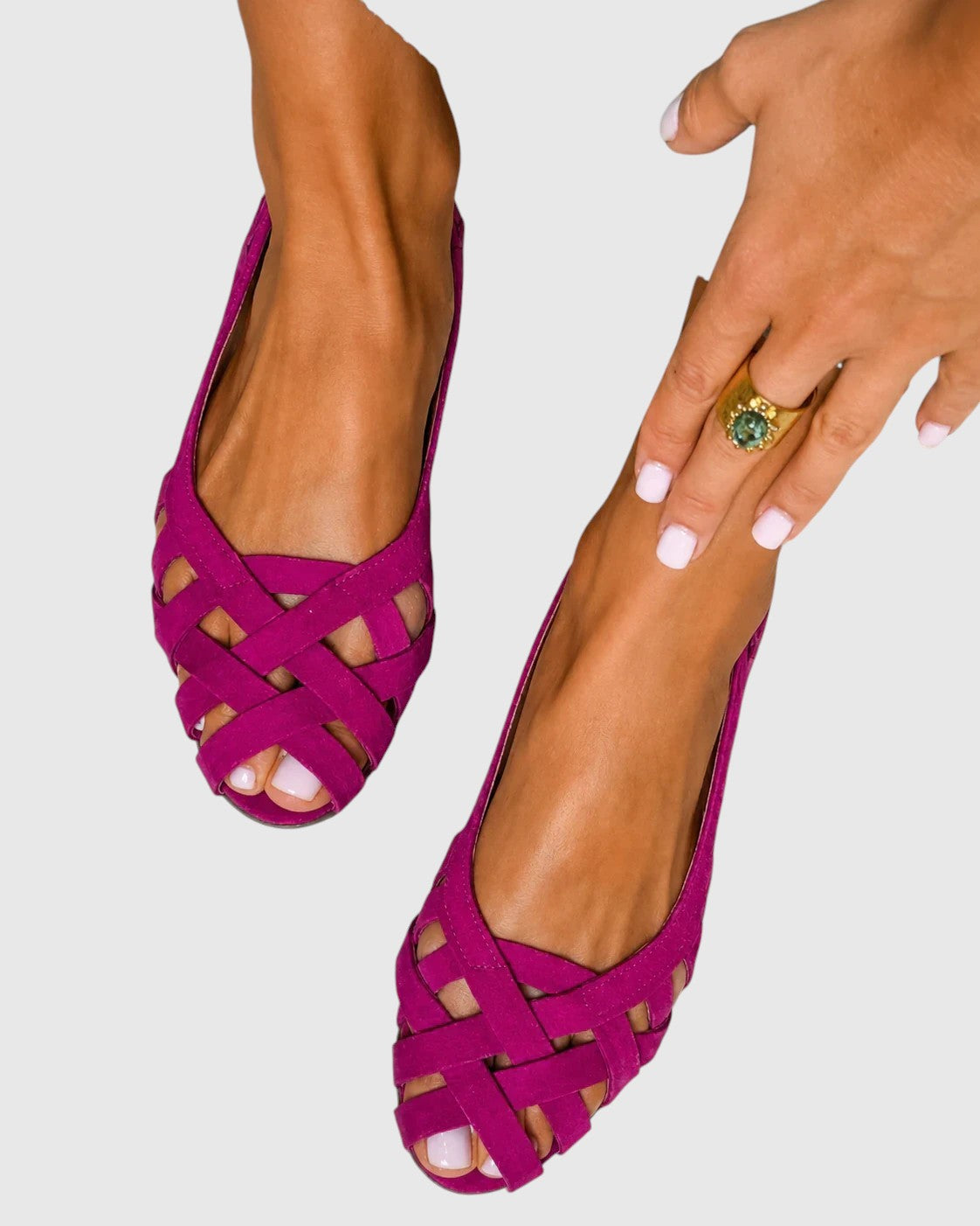 chloé | sandalias cruzadas en tela