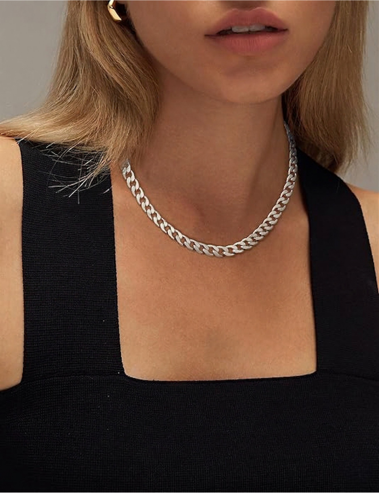 Chunky Cubano Eslabón Collar | Oro