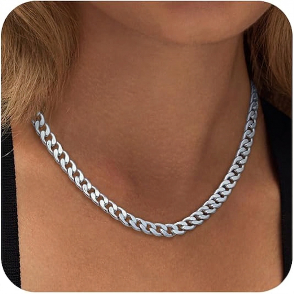Chunky Cubano Eslabón Collar | Oro
