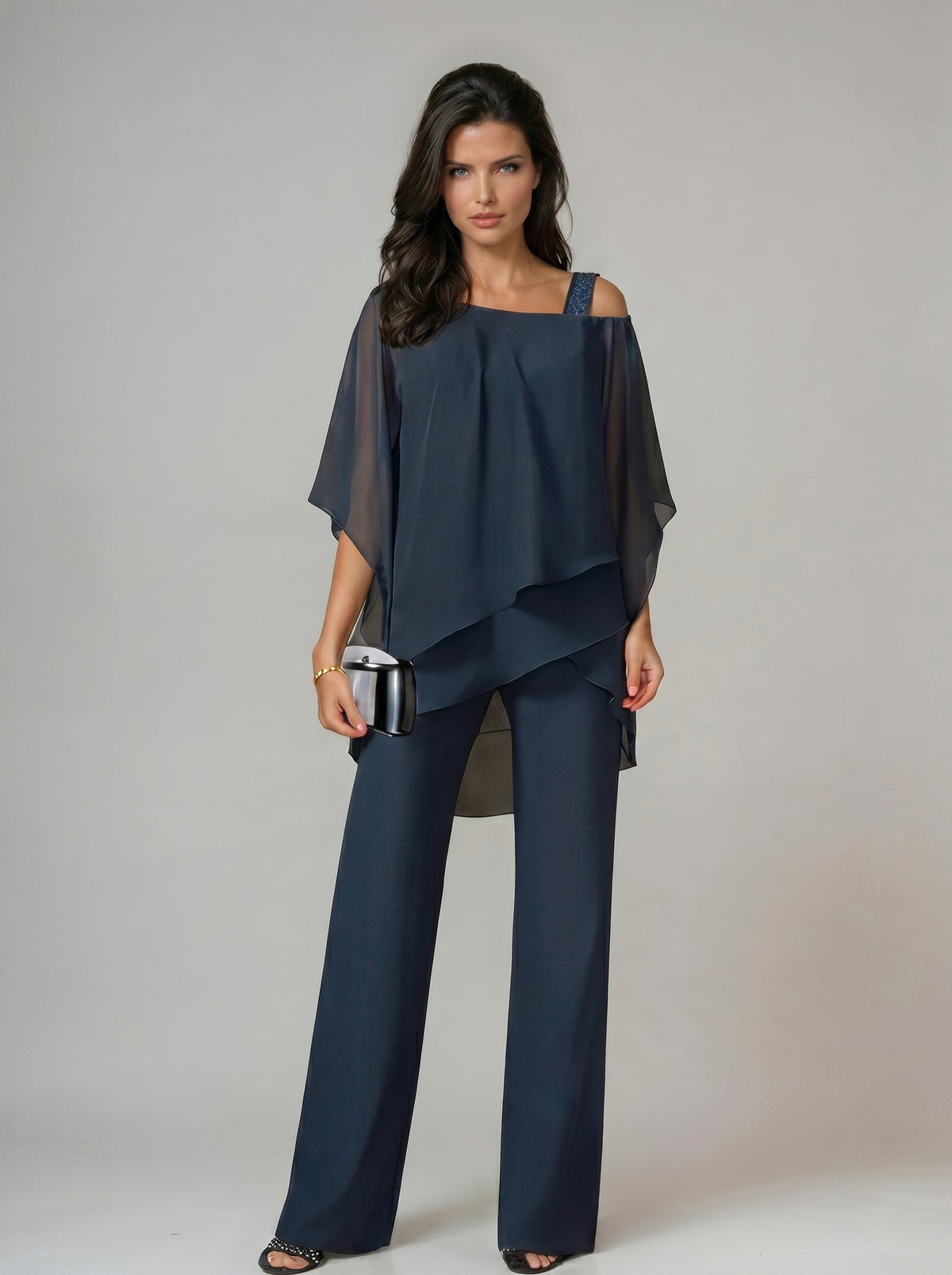 Leticia™ - Conjunto de Gala en Capas y Pantalón Palazzo