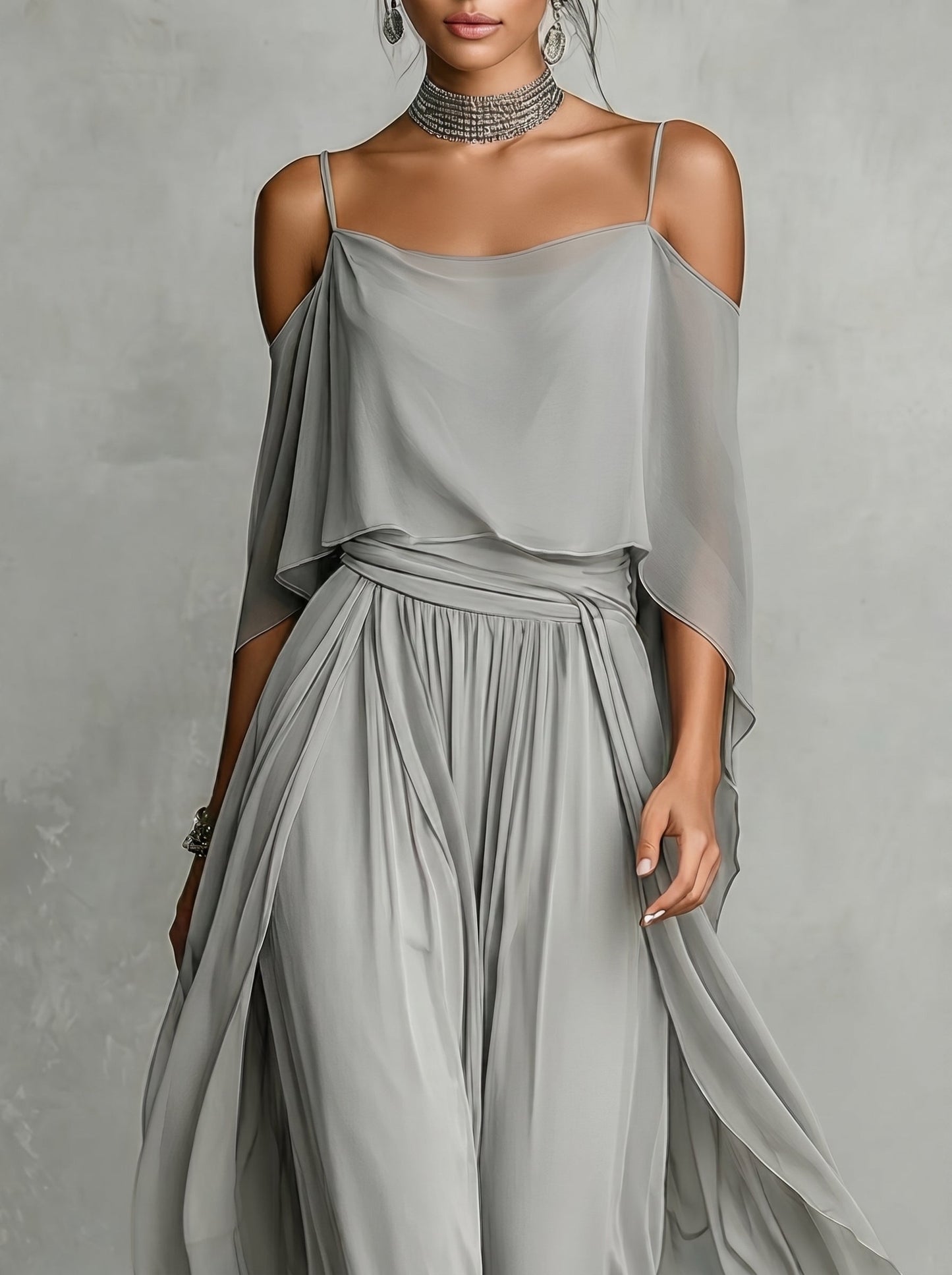 Isabela™ - Conjunto de Gala en Chiffon y Escote Bardot