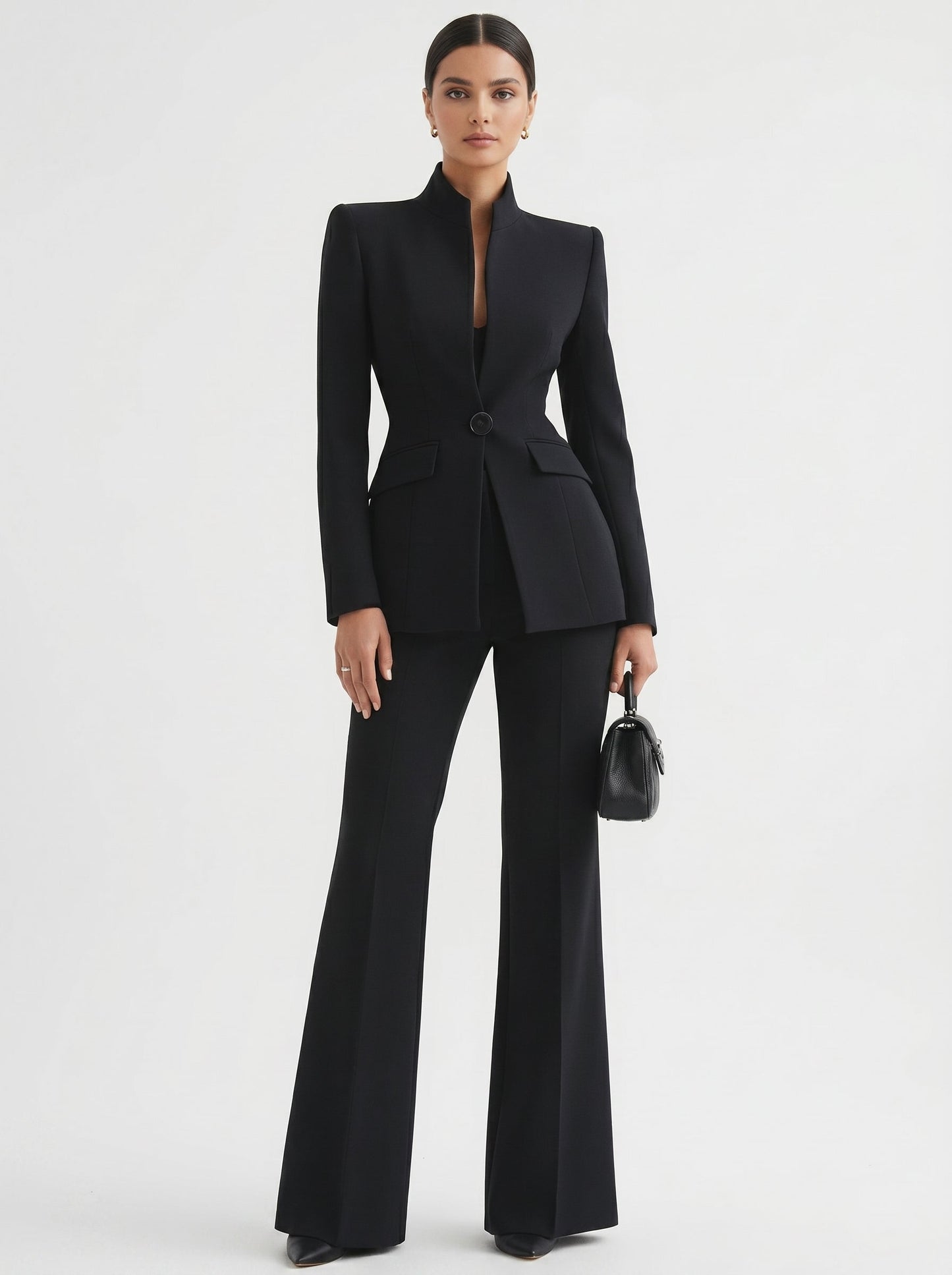 Gia™ - Traje Sastre de Blazer Estructurada y Palazzo