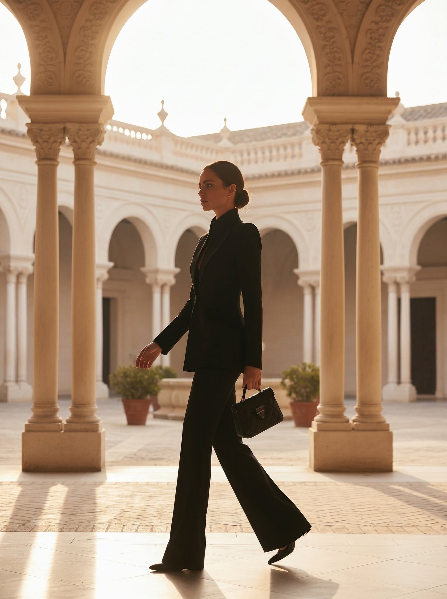 Gia™ - Traje Sastre de Blazer Estructurada y Palazzo