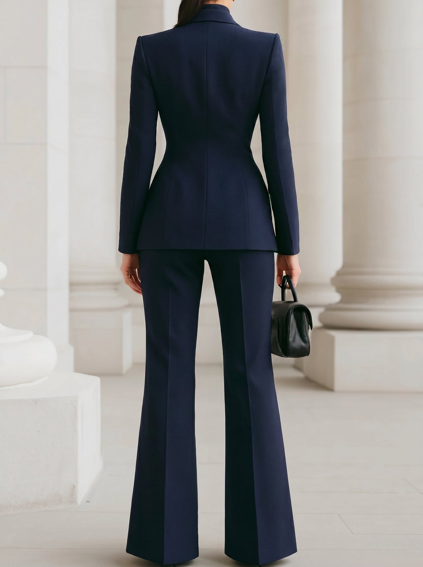 Gia™ - Traje Sastre de Blazer Estructurada y Palazzo