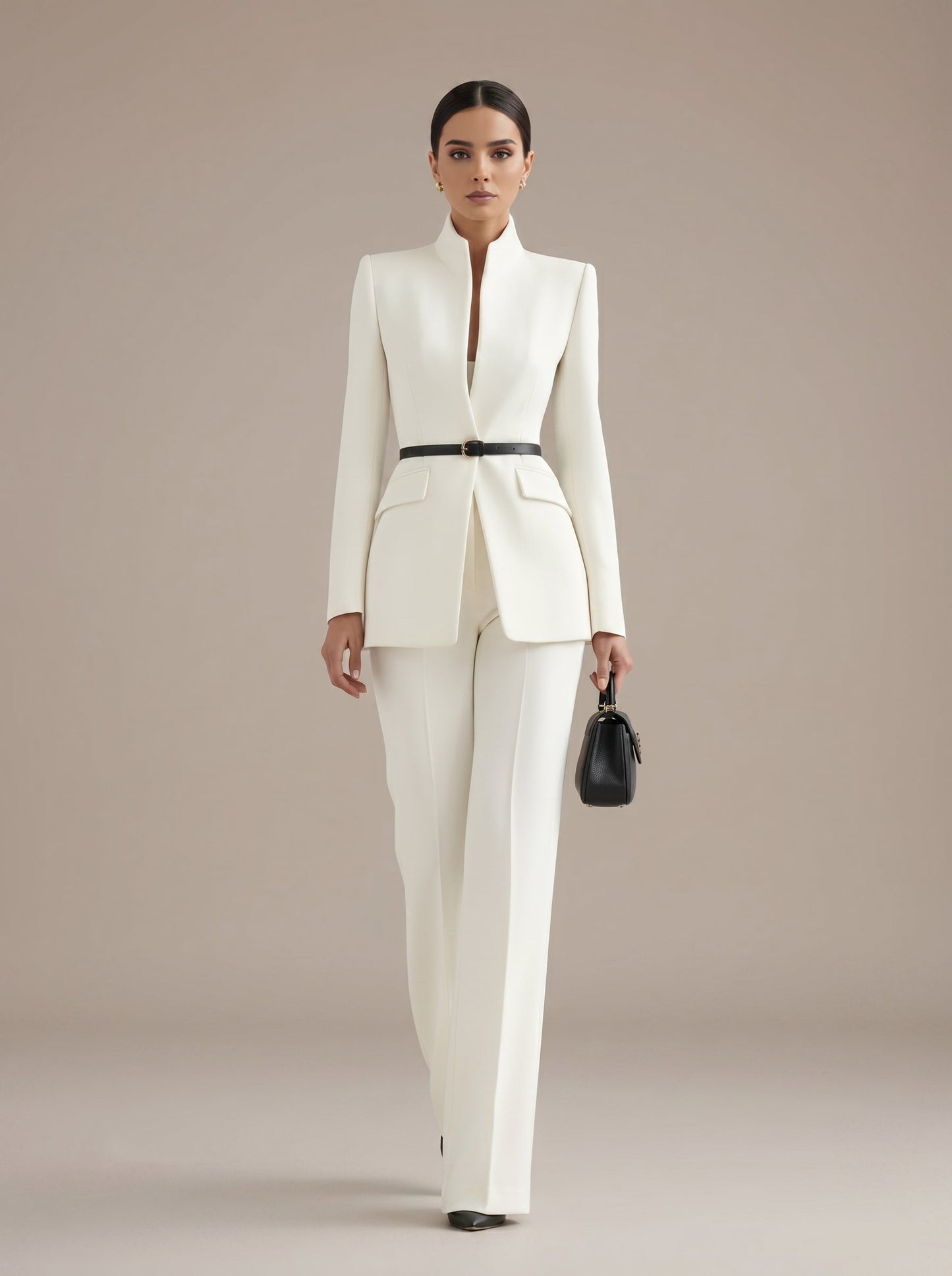 Gia™ - Traje Sastre de Blazer Estructurada y Palazzo