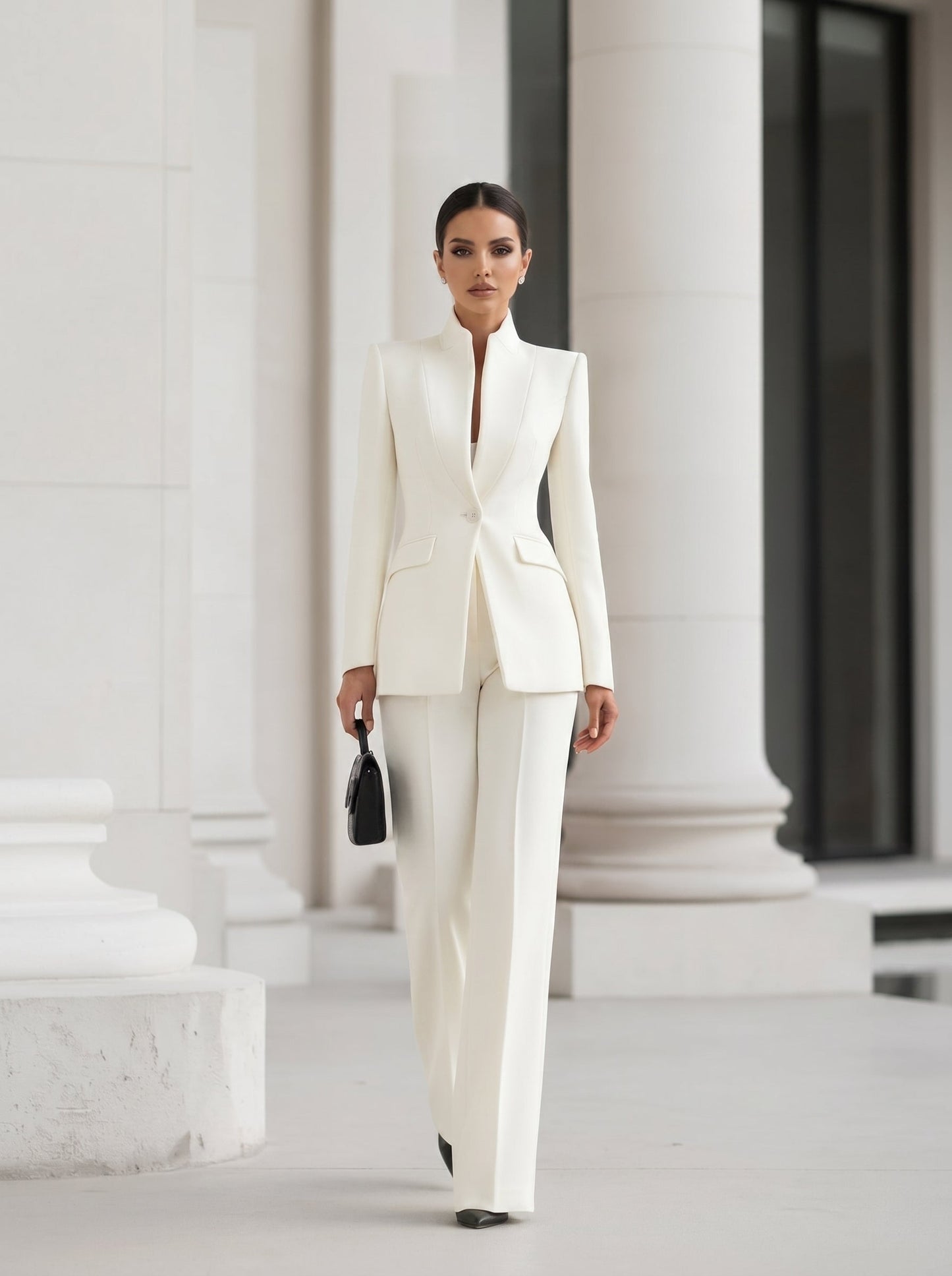 Gia™ - Traje Sastre de Blazer Estructurada y Palazzo