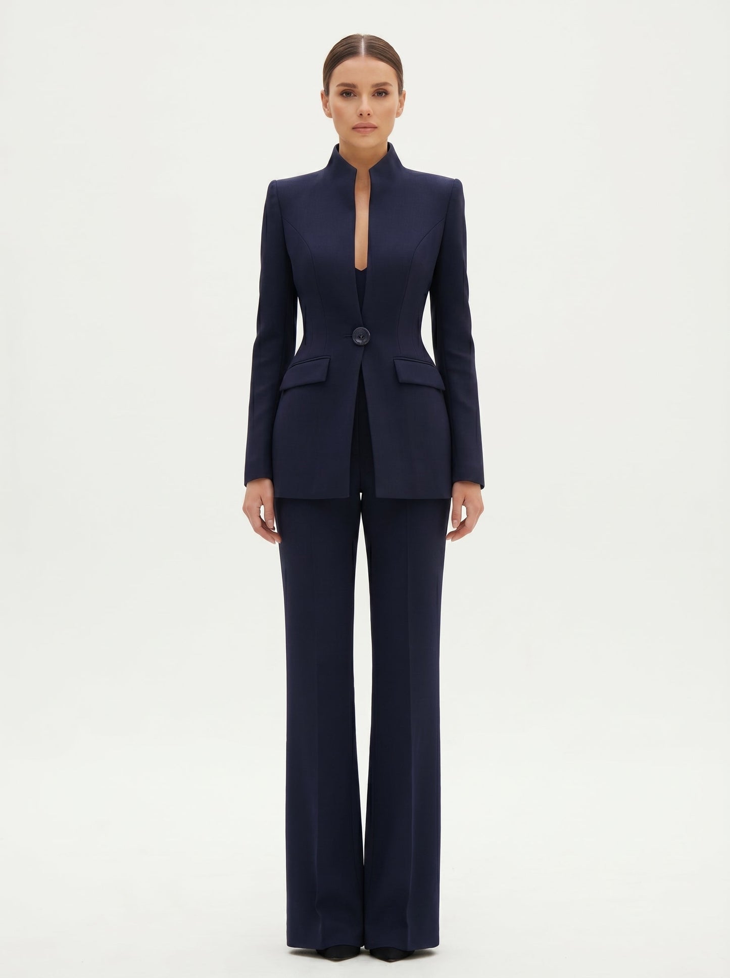 Gia™ - Traje Sastre de Blazer Estructurada y Palazzo