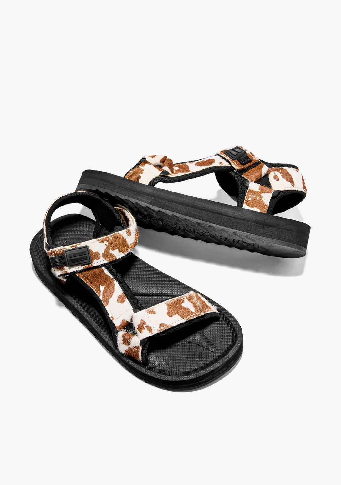Cow Print Sandals Forest