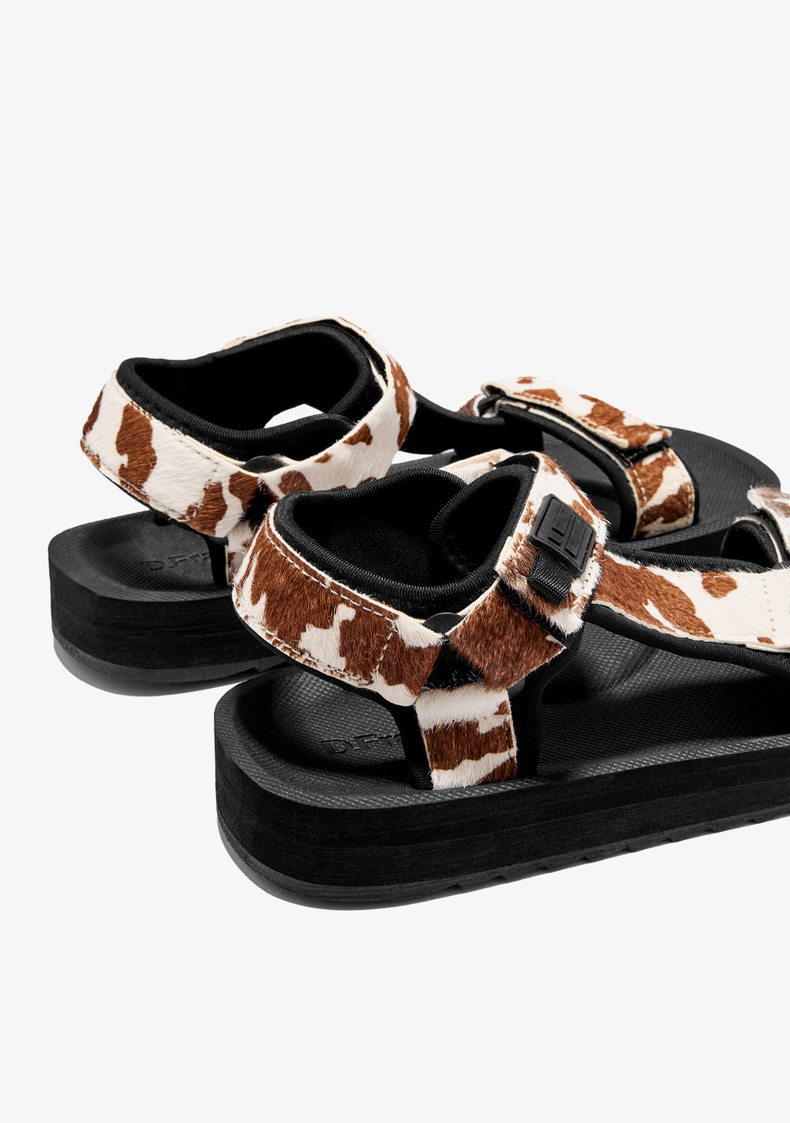 Cow Print Sandals Forest