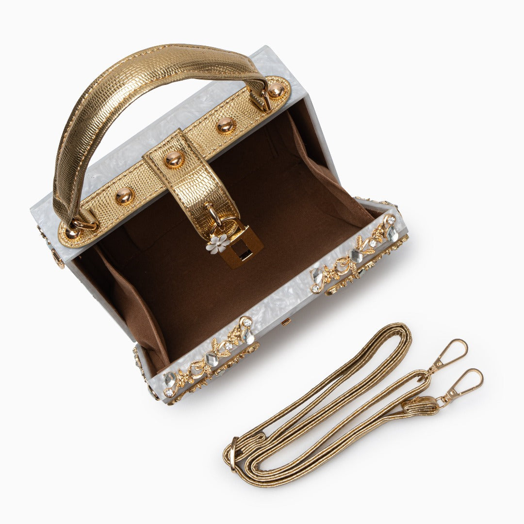 Bolso de Mano Caja de Acrílico