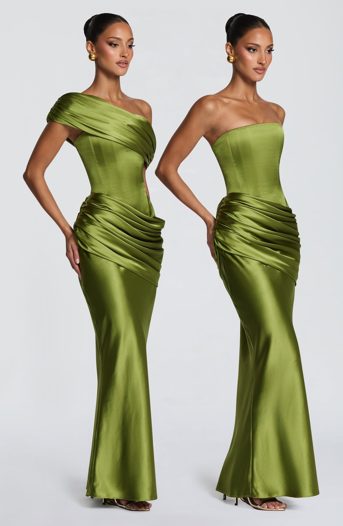 Lara™ - Vestido Largo Oliva