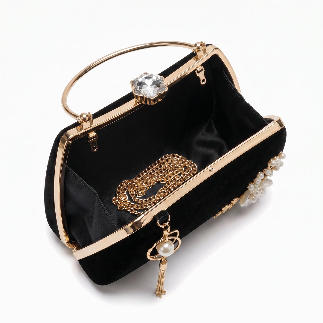 Bolso de Mano de Perlas Fleur
