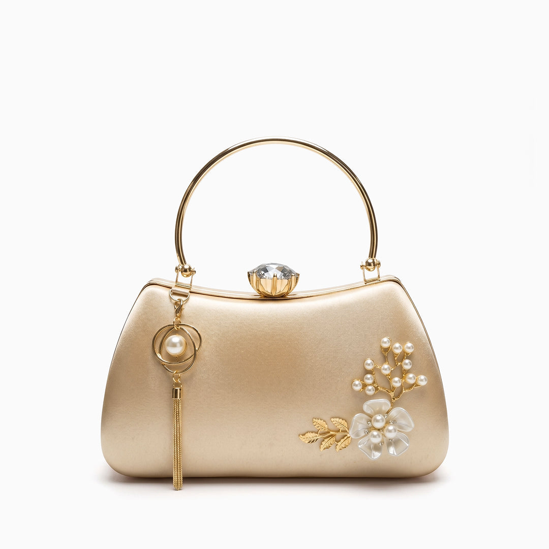 Bolso de Mano de Perlas Fleur
