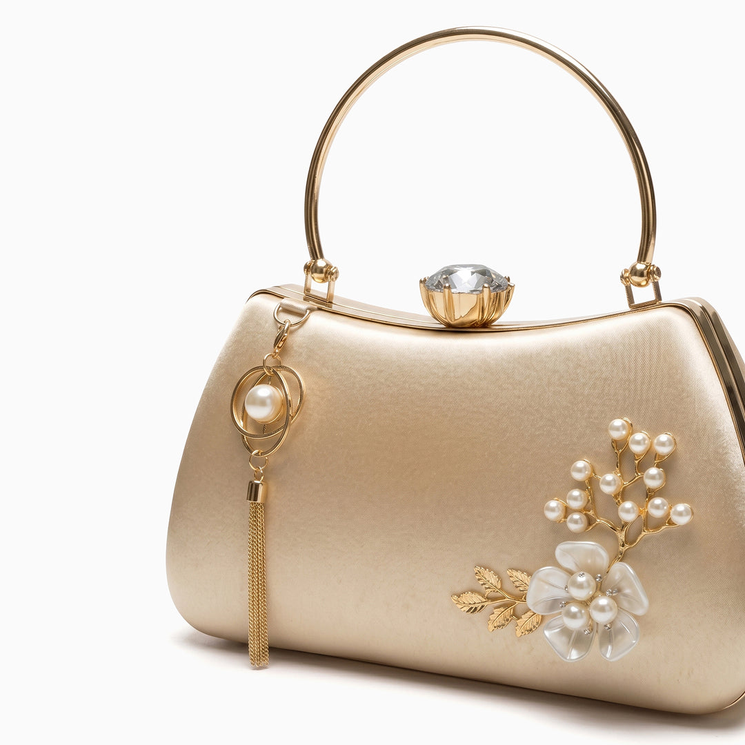 Bolso de Mano de Perlas Fleur