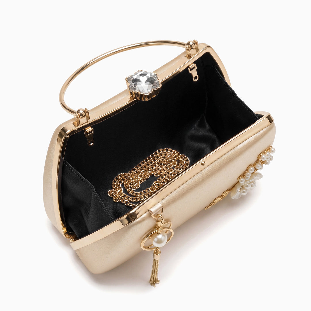 Bolso de Mano de Perlas Fleur