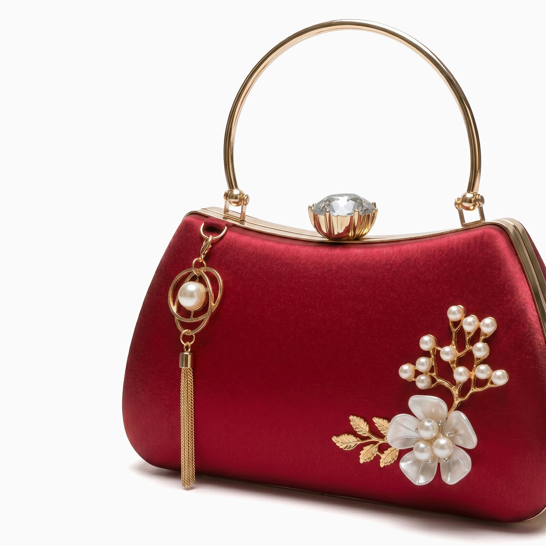 Bolso de Mano de Perlas Fleur