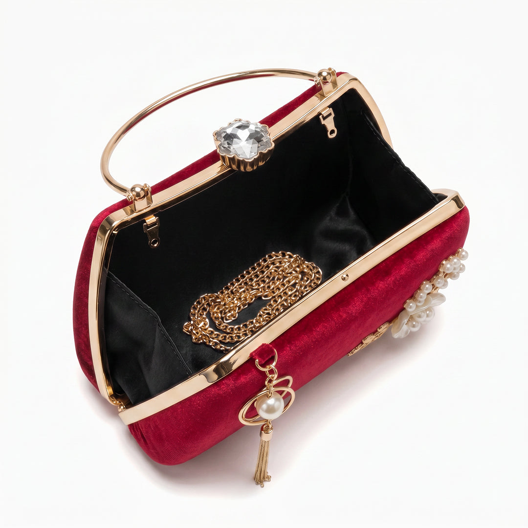 Bolso de Mano de Perlas Fleur
