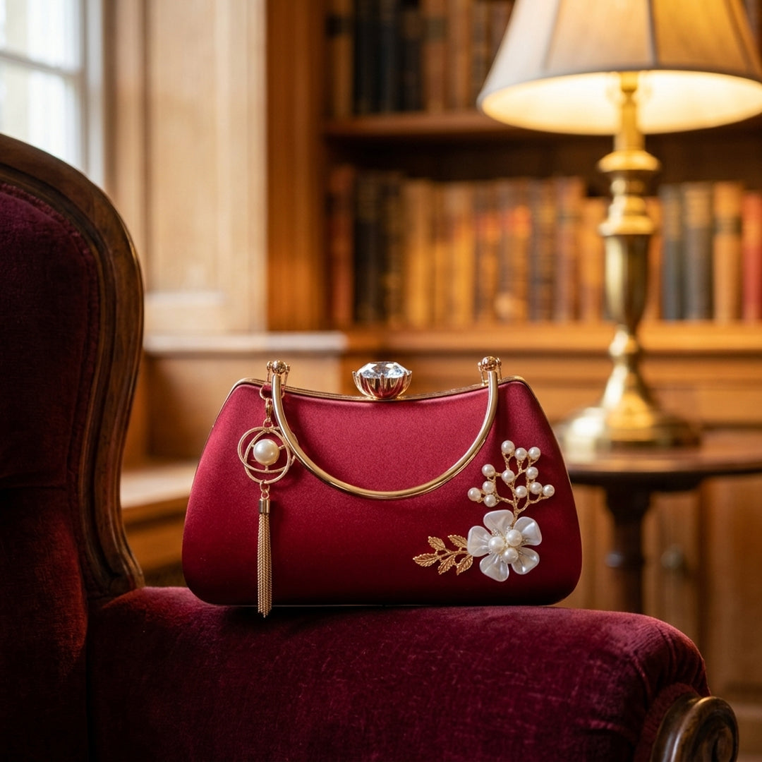 Bolso de Mano de Perlas Fleur