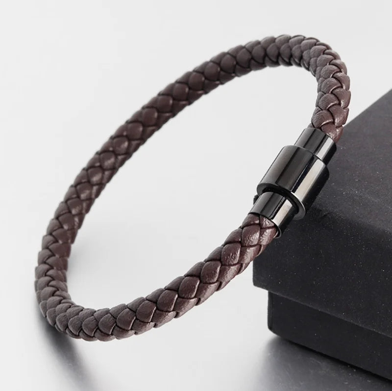 Pulsera clásica de cuero multicapa