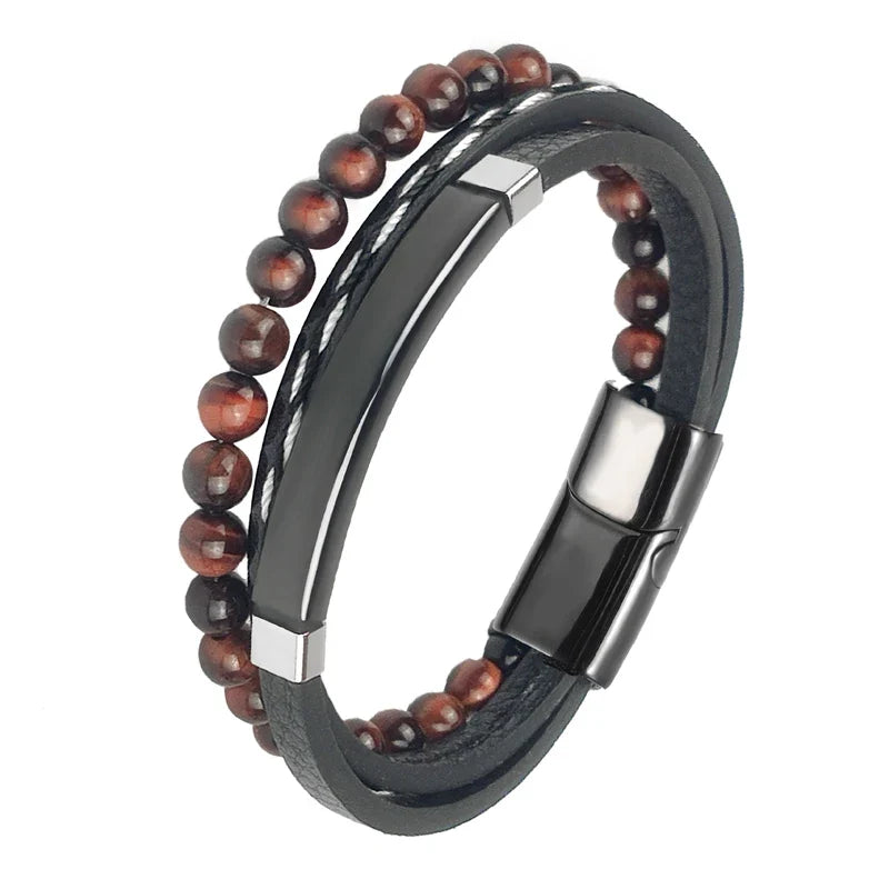 Pulsera de acero de lujo para hombre