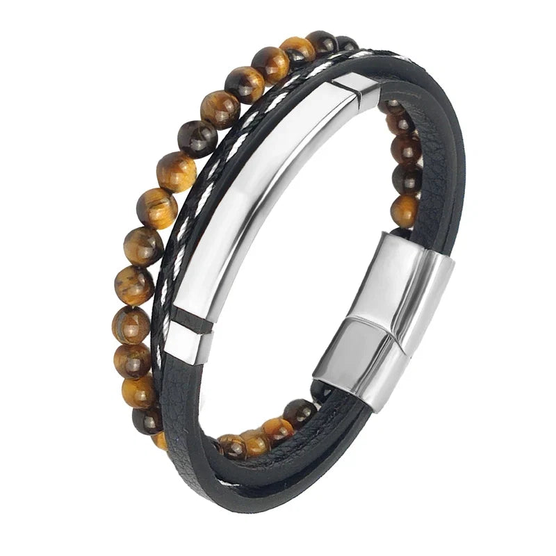 Pulsera de acero de lujo para hombre