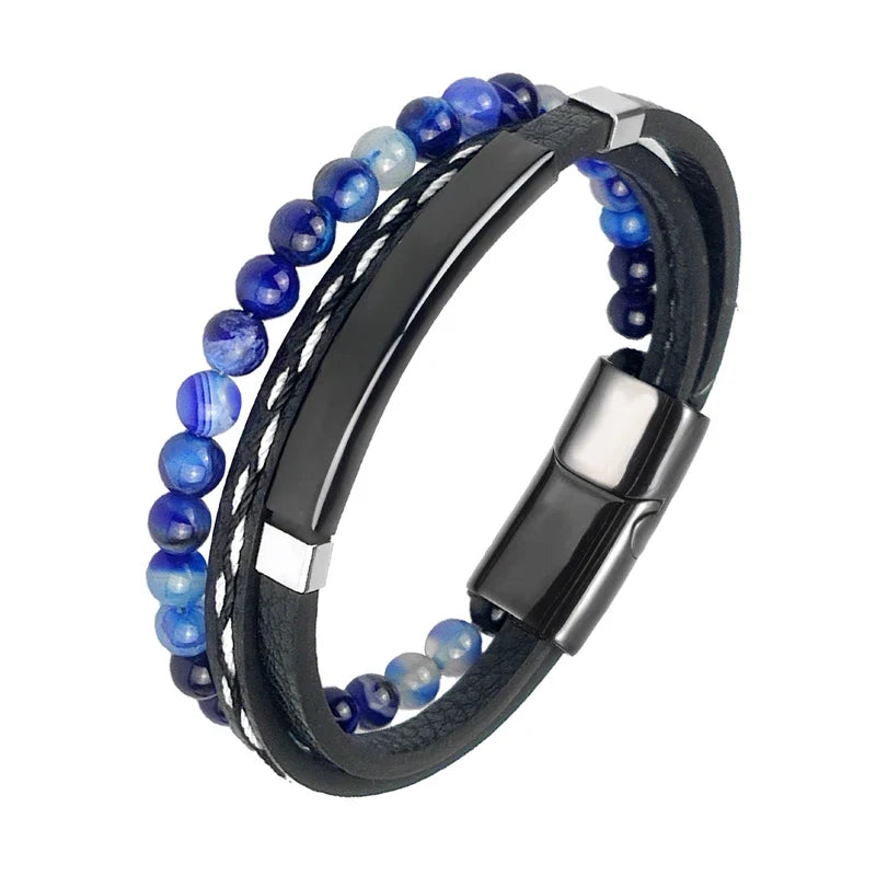 Pulsera de acero de lujo para hombre