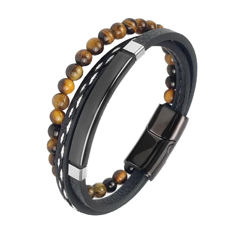 Pulsera de acero de lujo para hombre