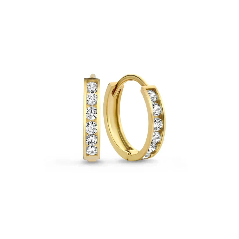 Dara Brillane Piedra Pendientes Set | Oro
