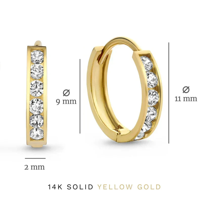 Dara Brillane Piedra Pendientes Set | Oro
