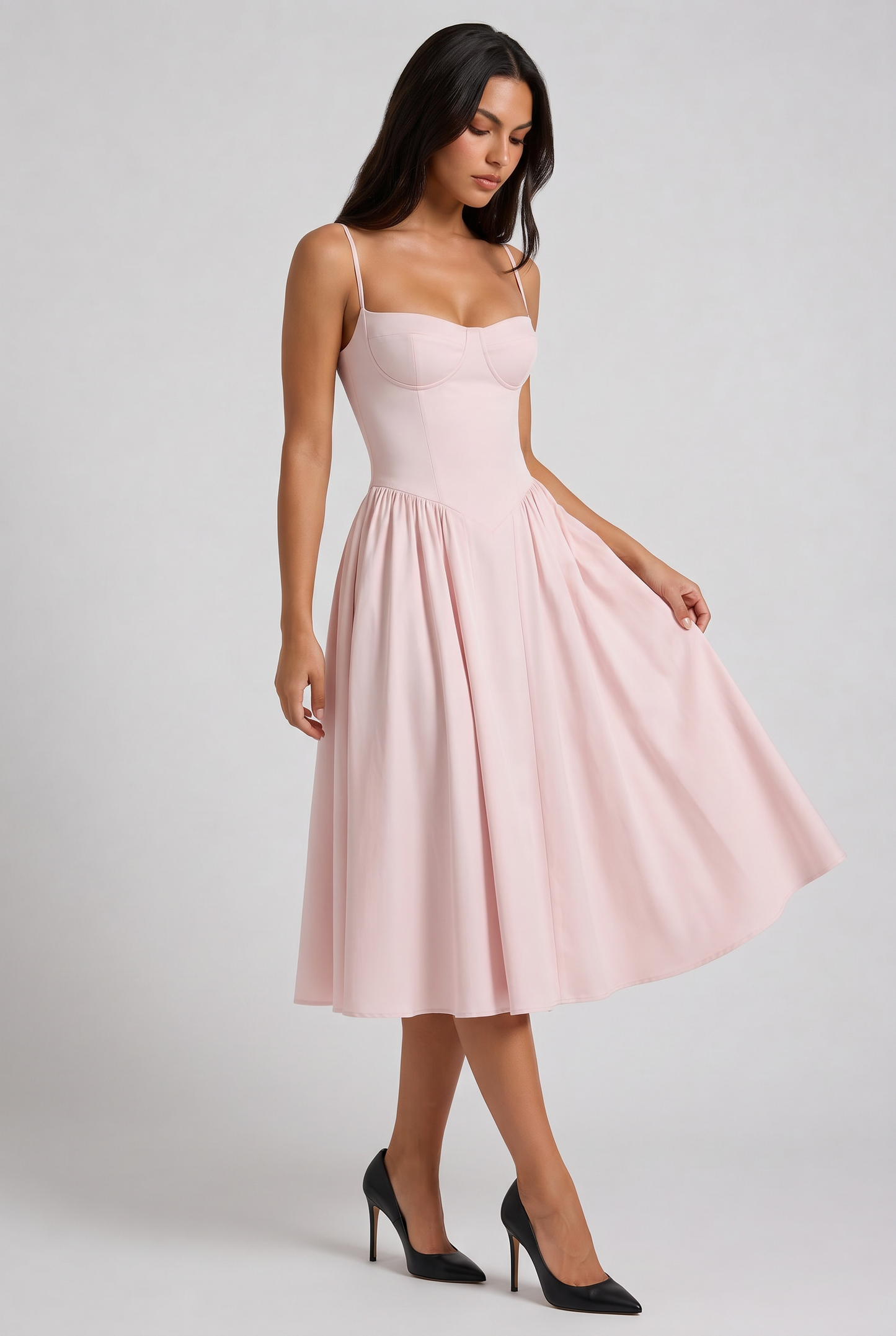 Nea - Vestido Corset con Falda Acampanada